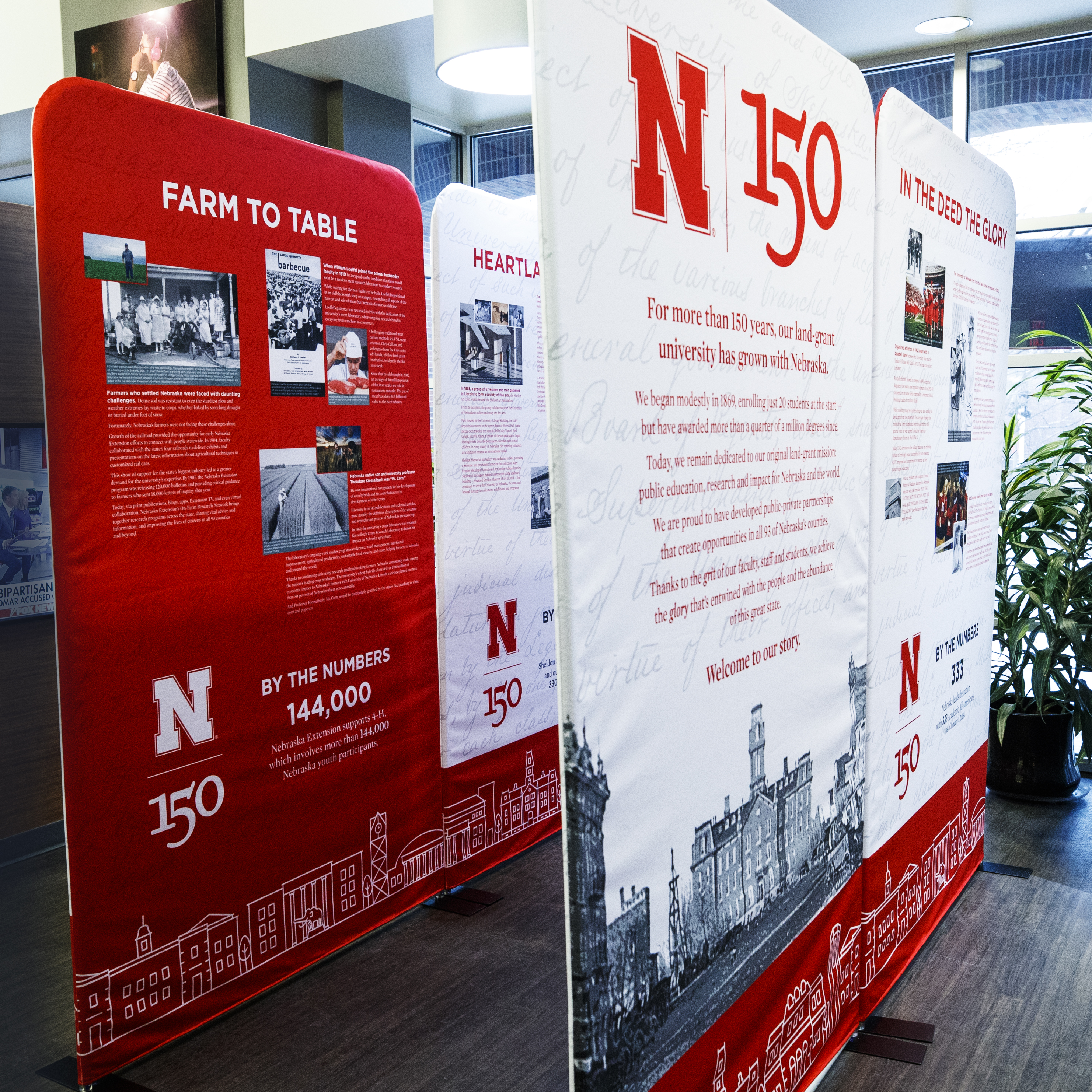 The N150 traveling exhibition was designed with assistance from a freelance artist and funded through donor contributions. It will shift to the State Capitol from Feb. 19 to March 14 before making a stop in O'Neill.