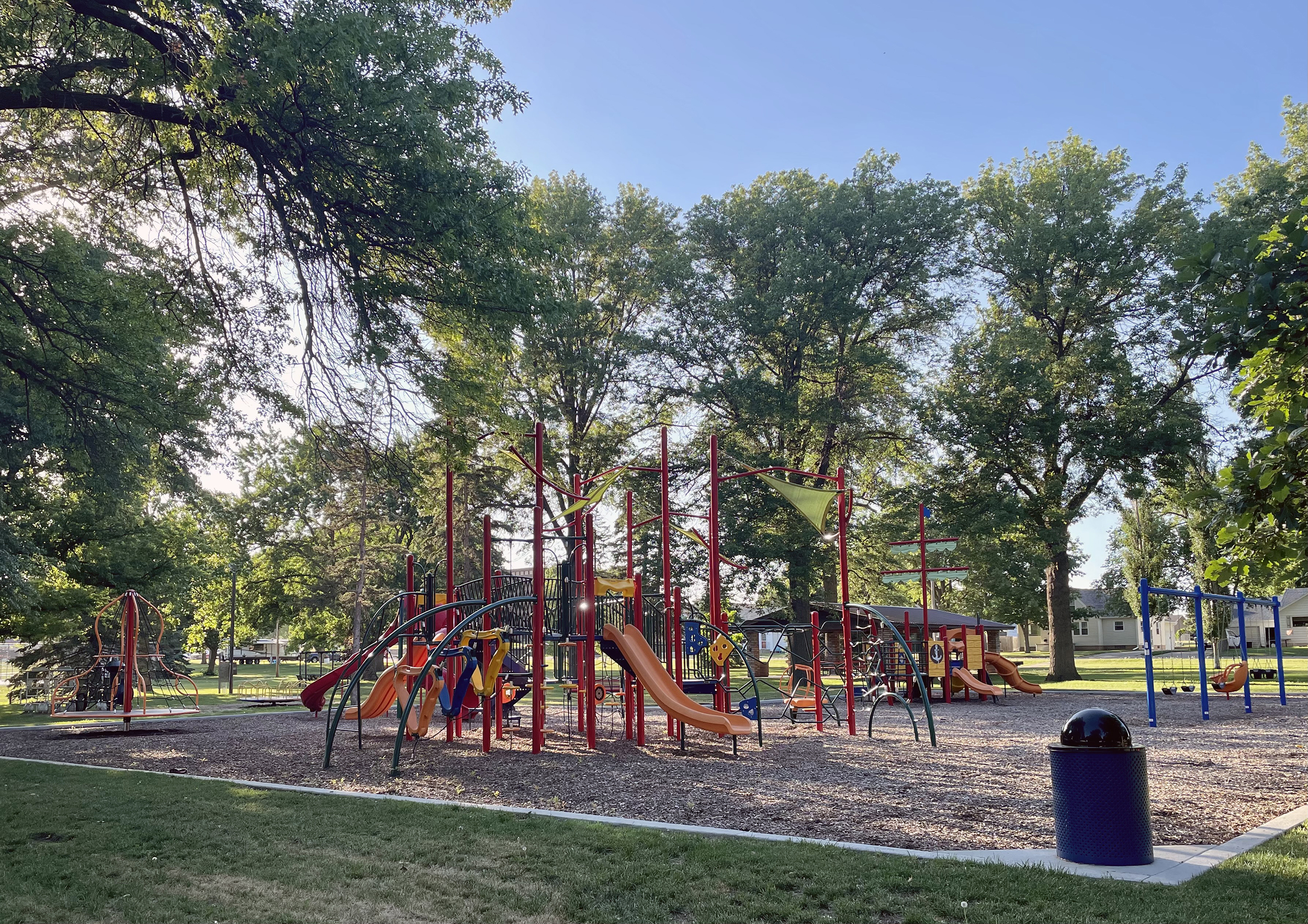 Chilvers Park was installed in 2018, funded by a grant from the Kiewit Foundation, community donations and the City of Plainview. The park was listed as a high to moderate priority by a majority of Plainview residents.