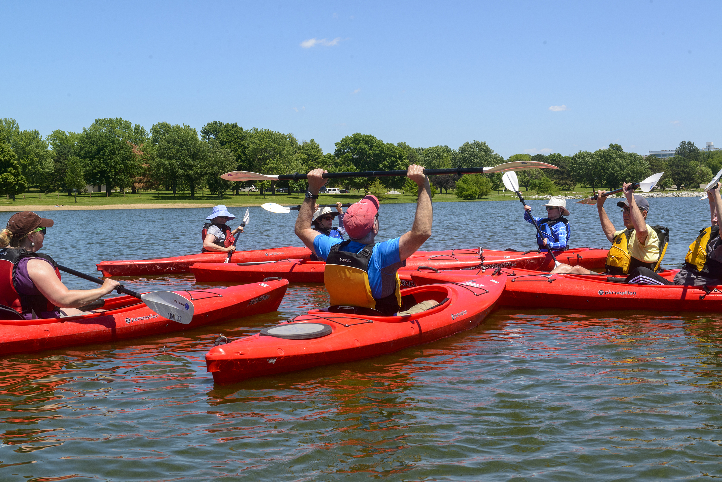 OLLI students receive an introduction to kayaking in 2015 at Holmes Lake. Attendees of the OLLI Showcase — 12:30 to 4 p.m. Aug. 12 at the Nebraska Innovation Campus Conference Center and on Zoom — will sample abbreviated classes taught by OLLI instructors.