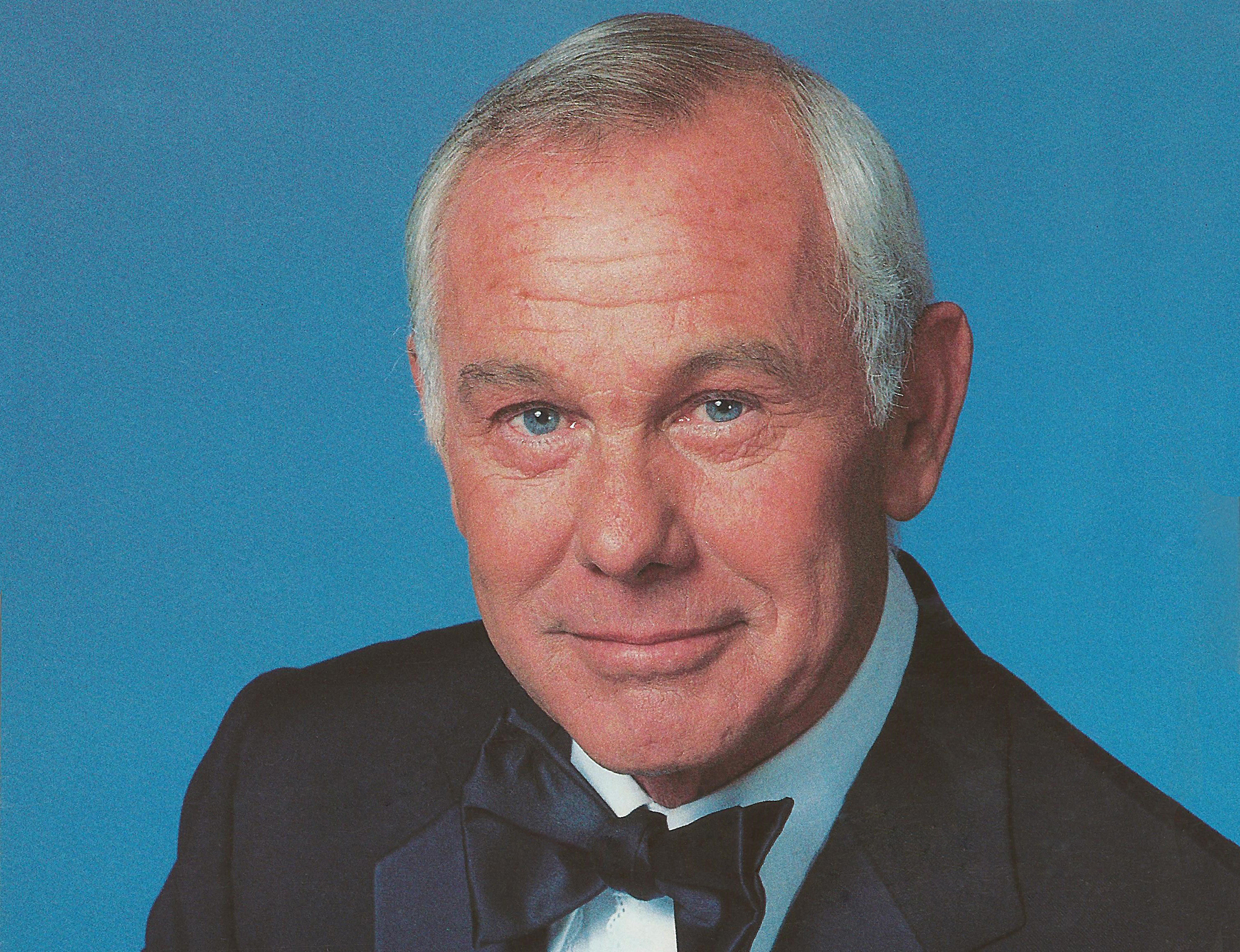 Color portrait of Johnny Carson