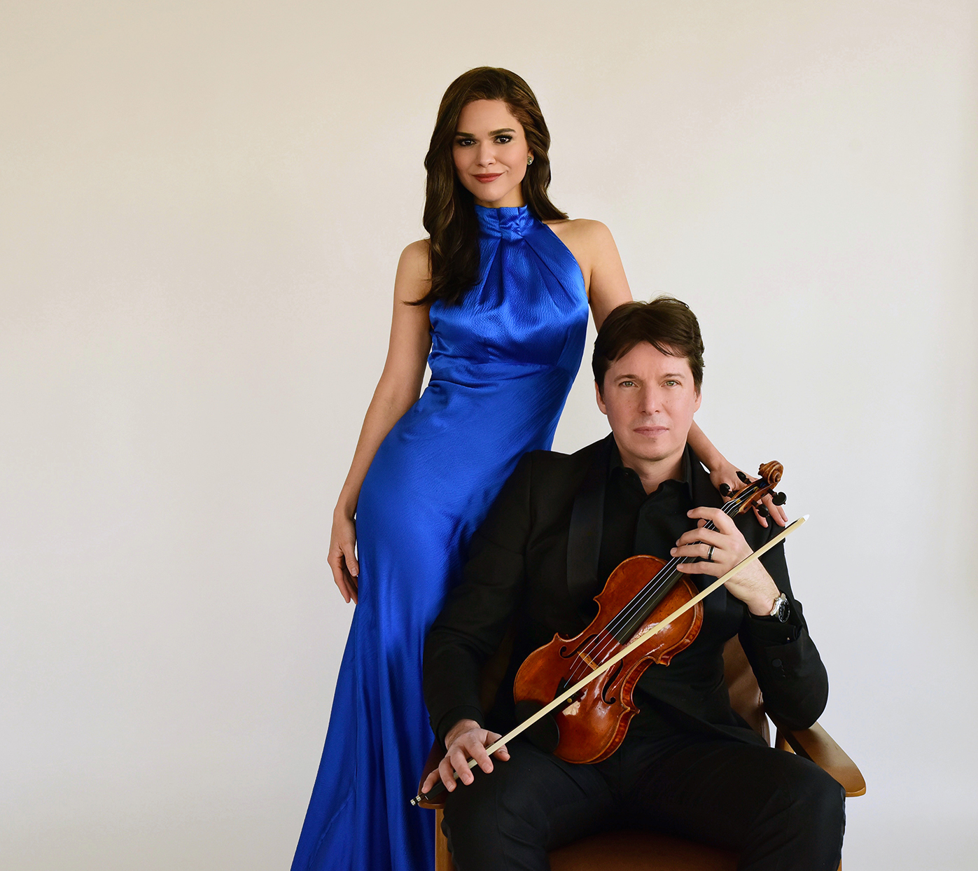 Color portrait of Joshua Bell and Larisa Martinez