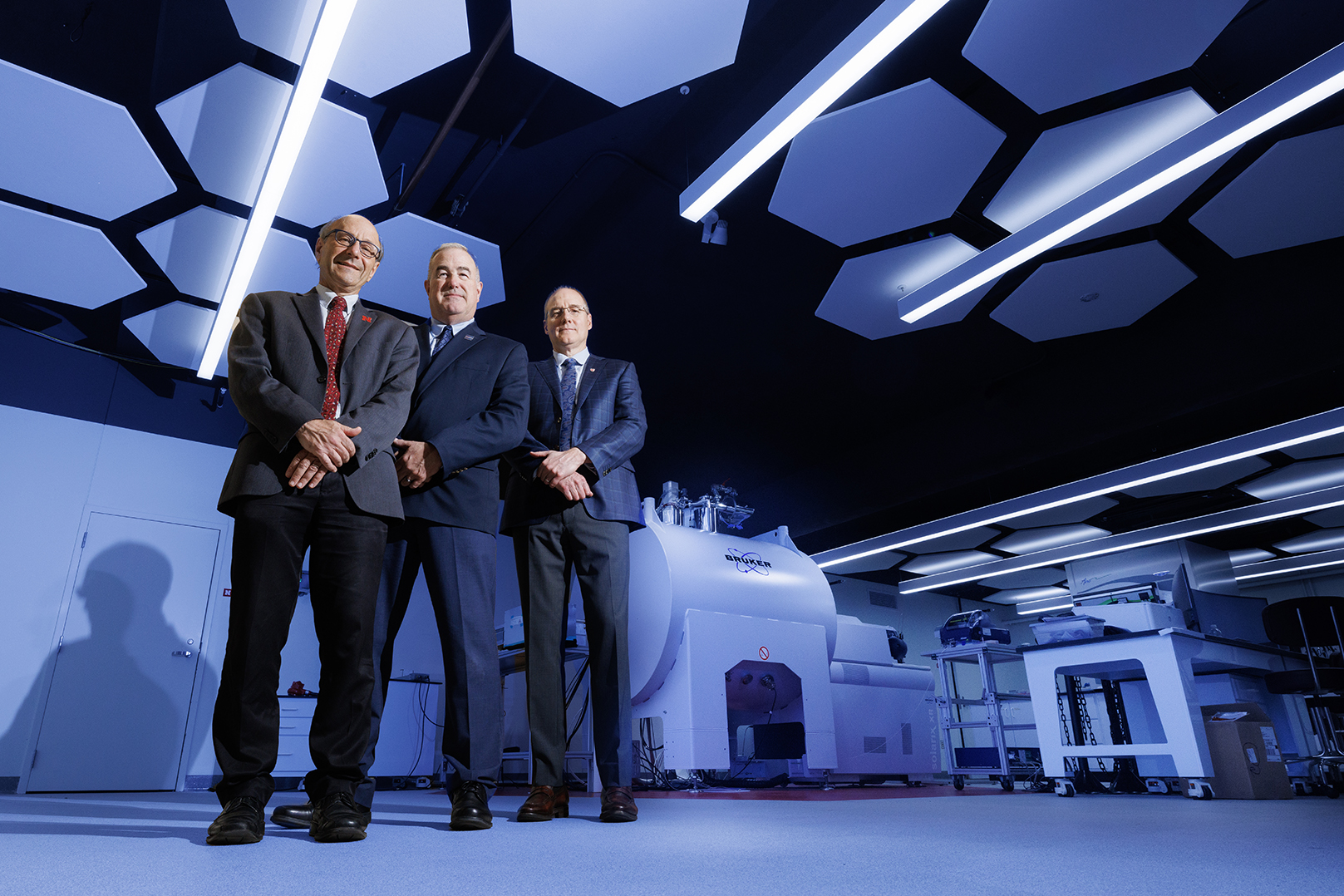 (From left) David Berkowitz of the University of Nebraska–Lincoln, Rick Evans of the National Strategic Research Institute and Ken Bayles of the University of Nebraska Medical Center