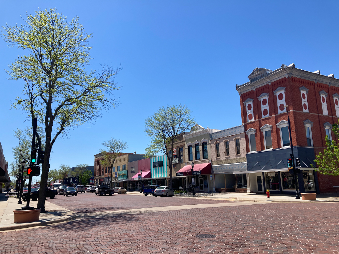 A downtown street in Kearney, Nebraska