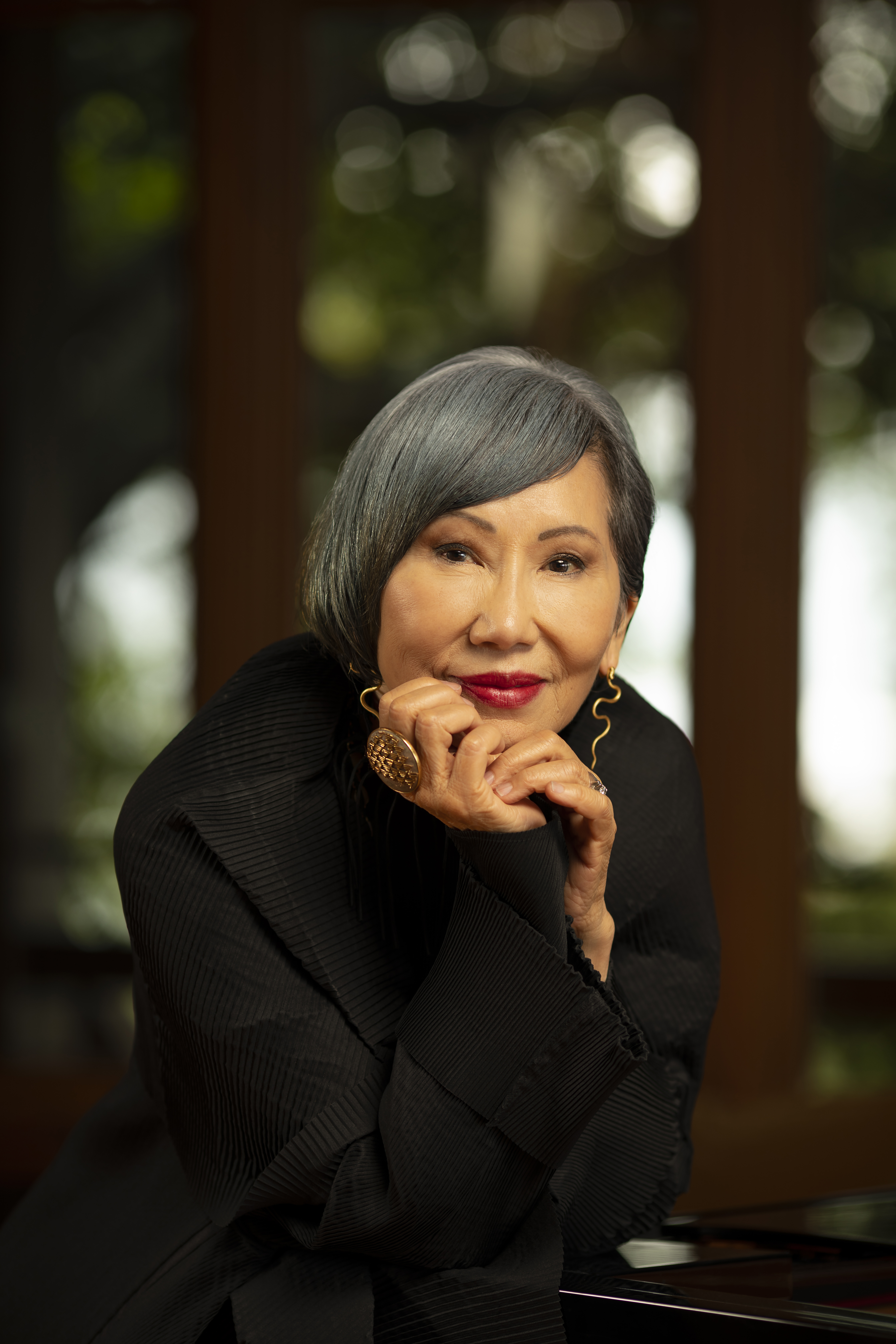 Color portrait of Amy Tan