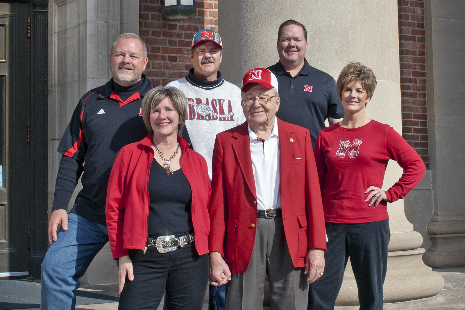 Members of the Lienemann family shown in this 2011 photo include (front row, from left) daughter Dorothy Pflug, the late Del Sr. and daughter Denise Scholz; and (back row, from left) sons Doug, Del Jr. and Dan. Not pictured is daughter Diane Carpenter.