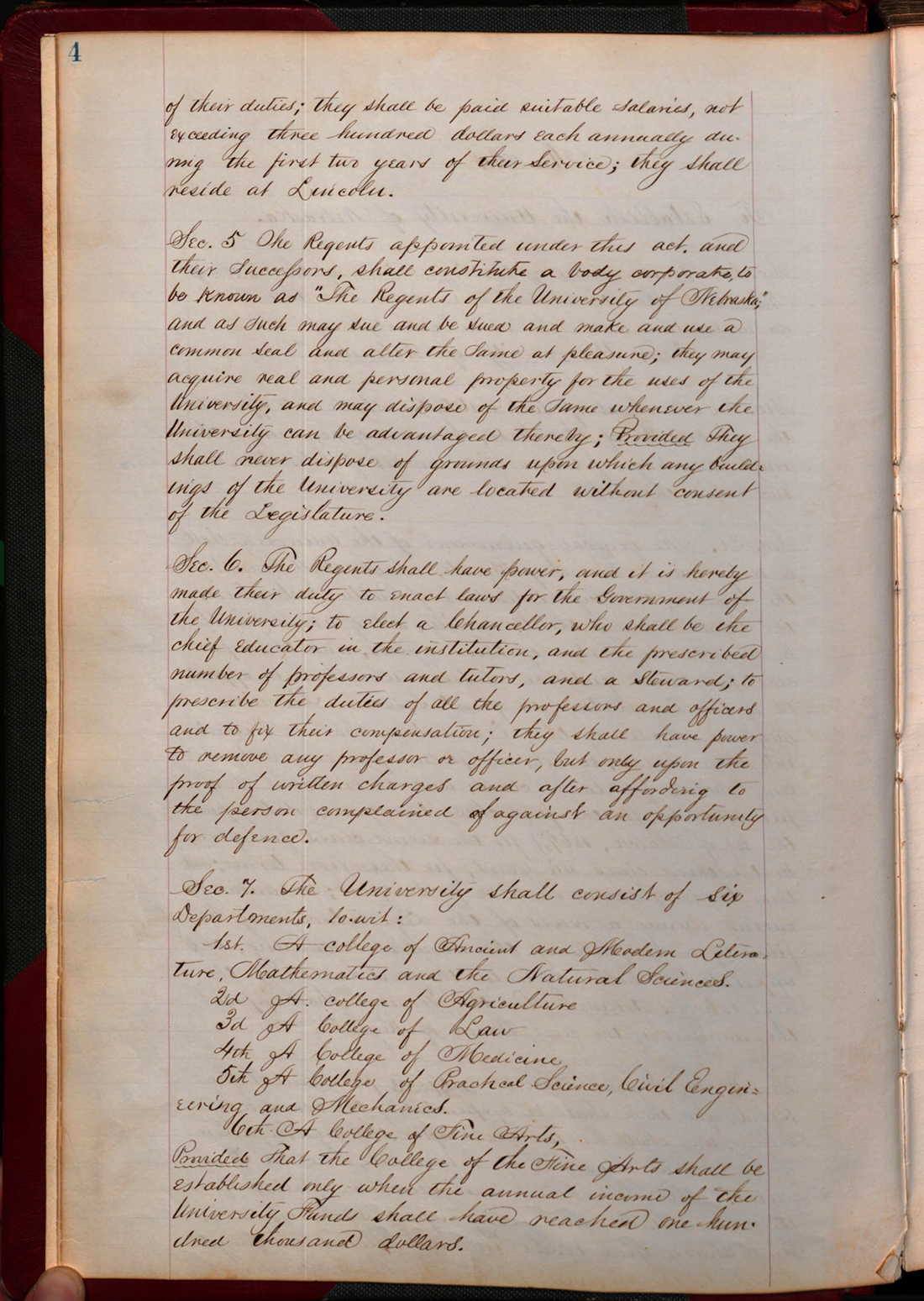 University of Nebraska charter, page 2