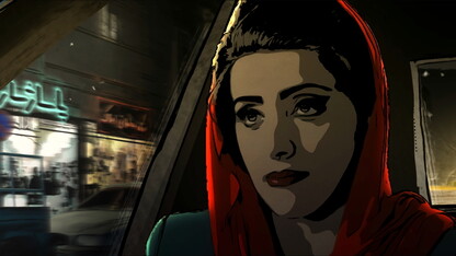 The animated "Tehran Taboo" used a rotoscope technique to convert live-action film into animated film sequences. The film shows March 23-29 at the Ross.