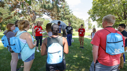 Freshmen participate in a First Husker session on Aug. 13. Successes of the program have led to an initiative offering year-round support to first-generation college students.