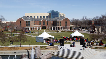 The university’s first-ever Homerathon — a marathon reading of “Iliad” — was held April 19 on the Meier Commons green space north of the Nebraska Union.