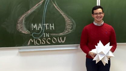 Aaron Calderon, a junior mathematics and philosophy major at UNL, will use his Goldwater scholarship to continue his research on applications of geometry and computer science to the mathematical study of braids.