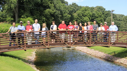 This year's group of IANR Roads Scholars at Grove Trout Rearing Station.