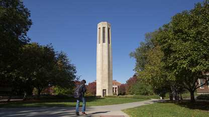 UNL's Mueller Tower is again playing music between classes. The tower sound system was replaced and went online Oct. 14 after the old system went down in the spring.