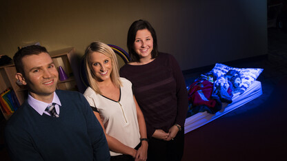 UNL researchers have conducted a meta-analysis study that shows ADHD medications can cause children to develop sleep problems. Psychology doctoral student and lead author Katie Kidwell (right), doctoral student Alyssa Lundahl and Professor Tim Nelson authored the paper along with doctoral student Tori Van Dyk, who is away from UNL on an internship.