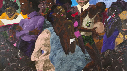 "The Other Washingtons," by Robert Colescott, 1987, oil on canvas, 90 x 114 in.