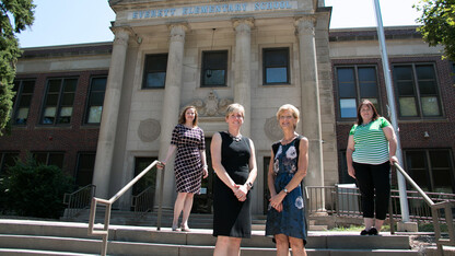 A CYFS team has earned a federal grant to support Latino K-5 students in schools across Nebraska, including Everett Elementary School in Lincoln. The team includes, from left, Lorey Wheeler, Brandy Clarke, Susan Sheridan and Kristen Derr.