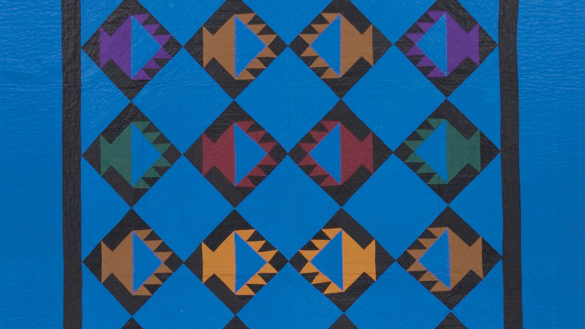 "Baskets" by E. Miller, circa 1975, 82 x 70 inches, Ardis and Robert James Collection