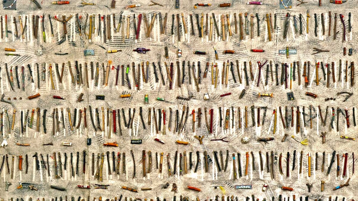 Detail of "Ancestors 1" by Jason Pollen