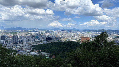  While studying abroad in Seoul, South Korea, senior Kelsey Eihausen captured the cityscape from the park near the North Seoul Tower. The Education Abroad Office works closely with students to determine study abroad experiences based on the university’s travel policy and U.S. Department of State travel advisories due to the COVID-19 pandemic.