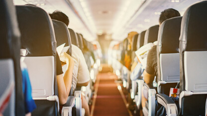 Passengers on an airplane