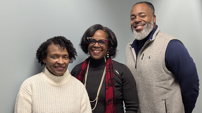 From left: Lorna Dawes, associate professor in University Libraries; Charlene Maxey-Harris, associate dean of libraries; and John Goodwin, director of the Malone Community Center.