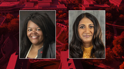 The Office of Diversity and Inclusion announced new roles for Nkenge Friday (left) and Neeta Kantamneni.