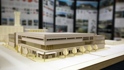 A College of Architecture design challenge allowed students to explore possible designs for a new downtown library in Lincoln, Nebraska. The project is currently on display in the Lincoln City Libraries' Bennett Martin Public Library.