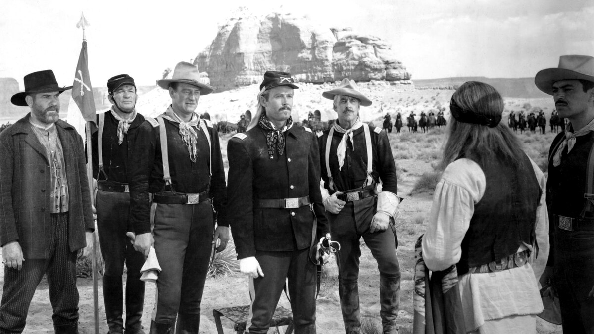 John Wayne and Henry Fonda in "Fort Apache"