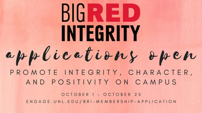 Big Red Integrity applications open until October 25th!