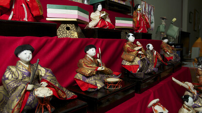 Pictured are Japanese dolls that are part of UNL's Lentz Center for Asian Studies.