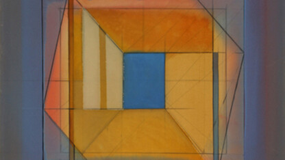 James Eisentrager, "Arbee #3," polymer on canvas, 60" x 51", 1981.