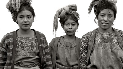 "Hermanas, San Mateo Ixtatan," a photo featured in the Sheldon exhibition "Daniel Chauche: Visions of the Future Past of Guatemala." The Sheldon's First Friday event will focus on Chauche's exhibit.