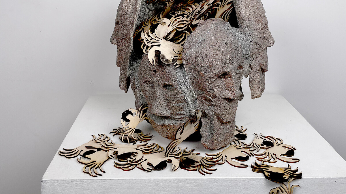 Matt Meyer, “(un)Thrive,” 23” x 12” x 12”.