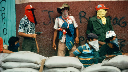Muchachos"Muchachos Await Counterattack by the National Guard, Matagalpa, 1978," a digital chromogenic color print by Susan Meiselas is included in Sheldon's "Conflict and Consequence" exhibition.