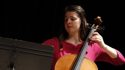 Glenn Korff School of Music student Jocelyn Meyer performs as part of the 2019 An Evening of Cello.