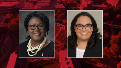 Photos of Nebraska's Charlie Foster and Elvira Abrica. Both have recently accepted new roles within the Office of Diversity and Inclusion.