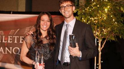 Huskers Emily Wong and Seth Wiedel are UNL's 2014 student-athletes of the year. The honors were presented at the Student-Athlete Recognition Banquet on April 13.