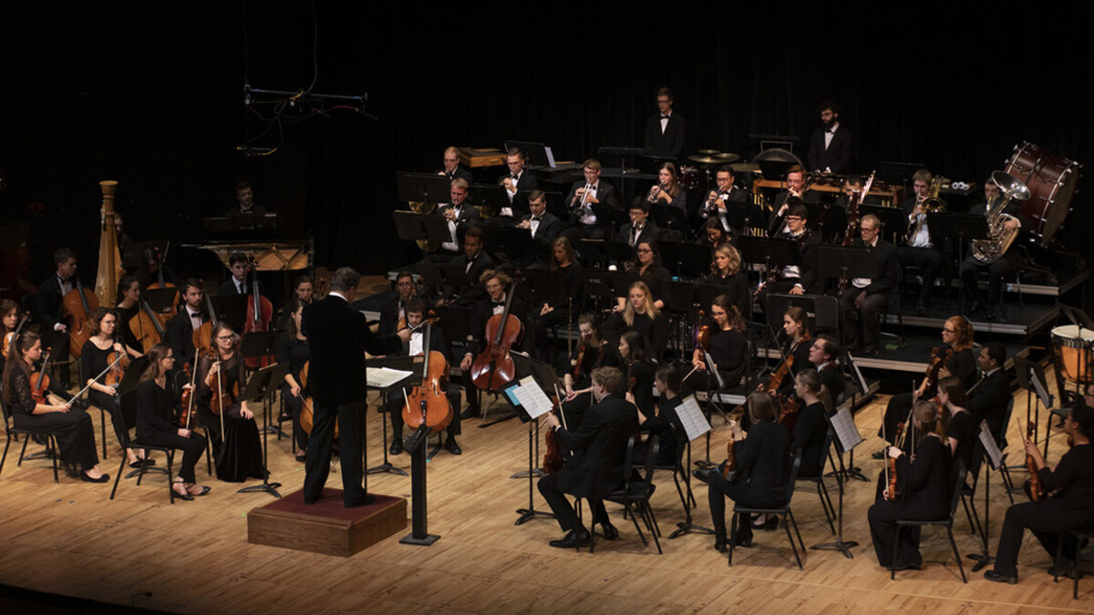 The Symphony Orchestra performs.