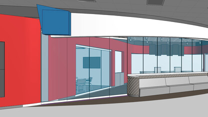  Proposed design for the new Union Bank and Trust branch in the Nebraska Union. The branch will open in March on the north side of the Nebraska Union.