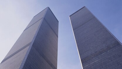 The Twin Towers against the sky
