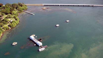 In 1962, a memorial was built over the sunken wreckage of the USS Arizona. Since 1998, a Nebraska research team has been studying the effects of corrosion on the sunken battleship.