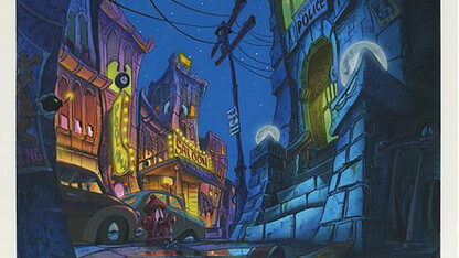 A concept painting for the film "Who Framed Roger Rabbit"