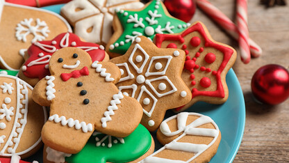 Holiday cookies on a plate