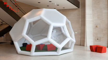 Jeff Day's "Pneumad" inflatable structure will be on display at Sheldon Museum of Art events this summer, including First Fridays on June 3 and July 1.