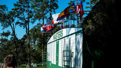 golf Masters Tournament scoreboard photo