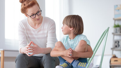 Photo of a parent and child