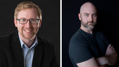 David von Kampen (left) and Garrett Hope (right) have each been commissioned to write new works for “A Celebration of Music and Milestone, N150” on Feb. 15 at the Lied Center for Performing Arts. 