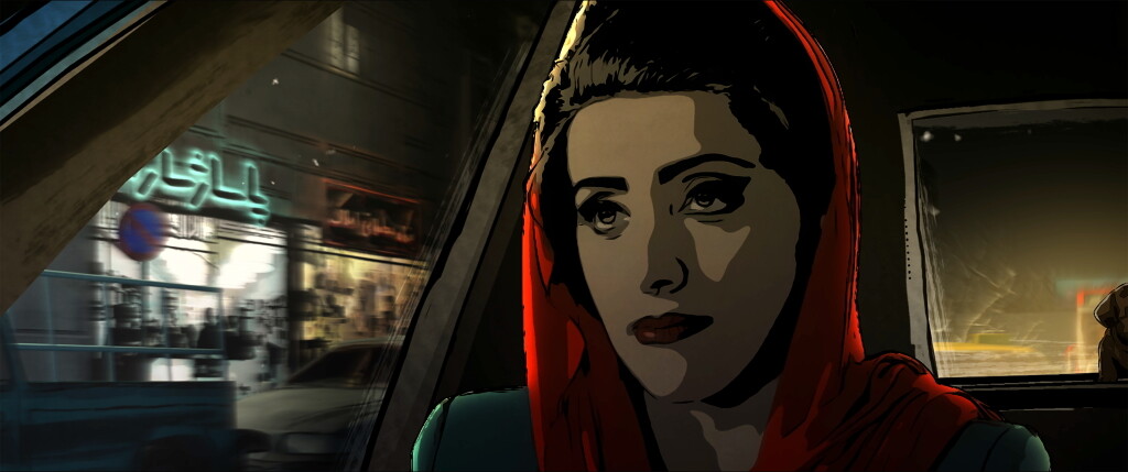 The animated "Tehran Taboo" used a rotoscope technique to convert live-action film into animated film sequences. The film shows March 23-29 at the Ross.