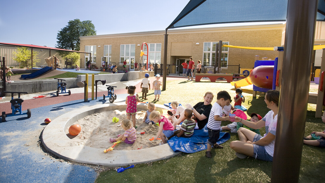 Children play at the UNL Children's Center. A survey developed by Gallup and the University of Nebraska system’s Buffett Early Childhood Institute, showed that the majority of Nebraskans value and support early care and education for young children.