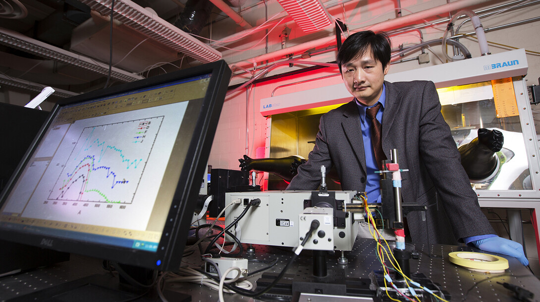 UNL's Jinsong Huang is leading the UNL portion of a multi-university solar panel project funded by the National Science Foundation.