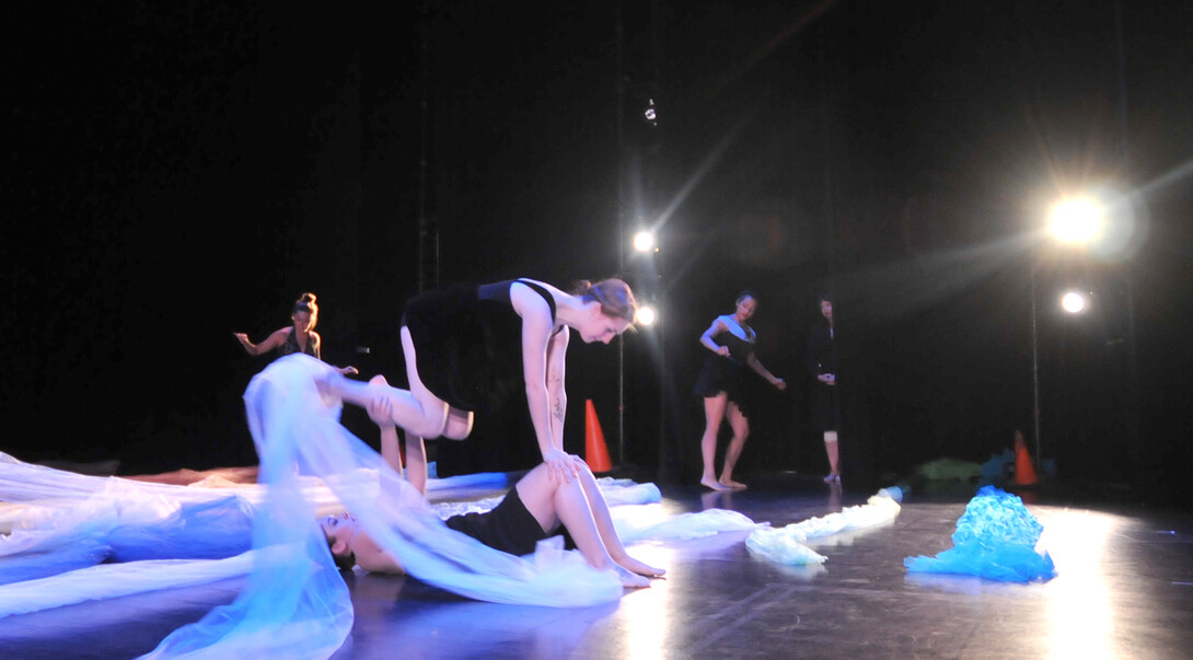 UNL dance students perform in the Johnny Carson Theater.